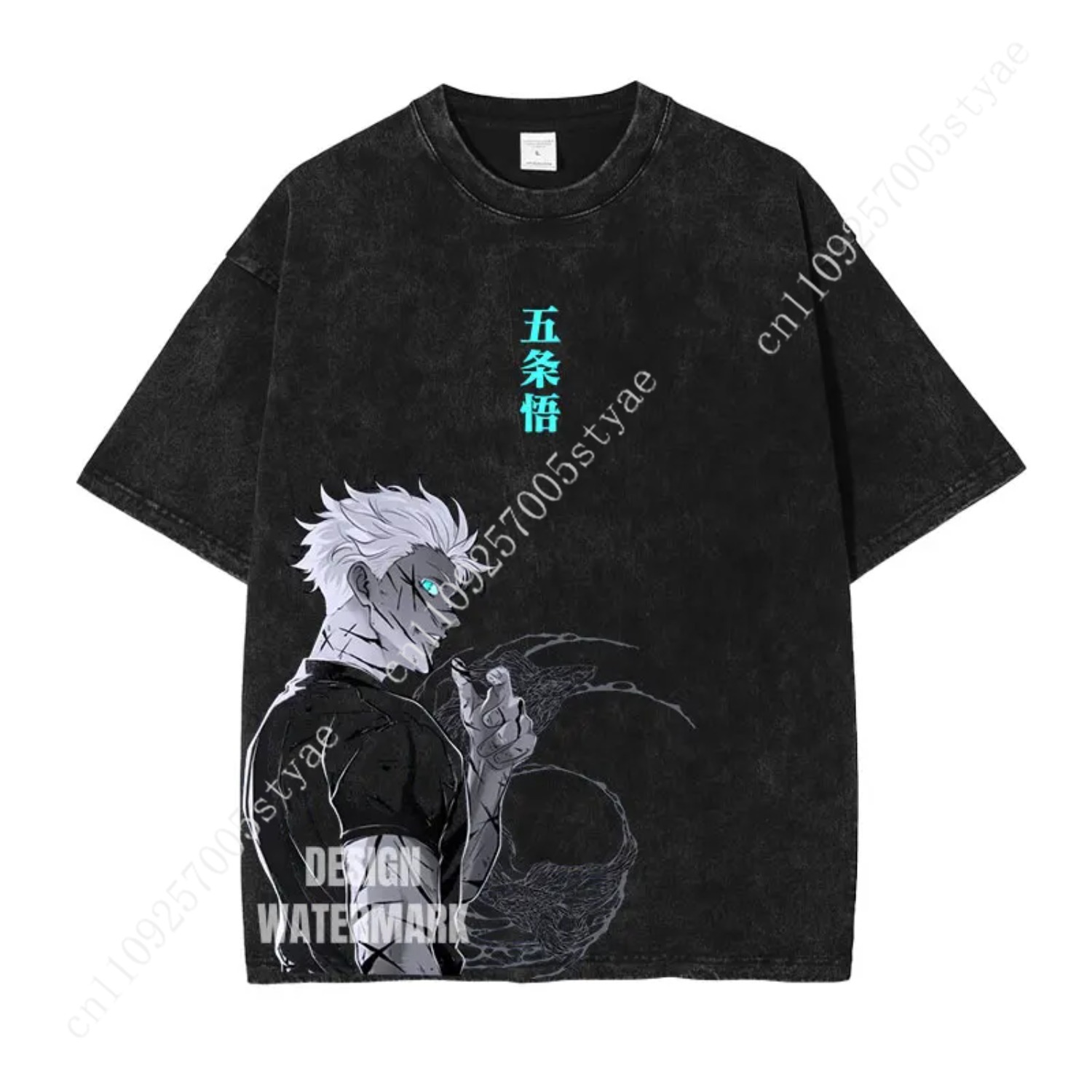Quilt Cotton Summer - Gojo Satoru Grafik-T-Shirt Anime-Kleidung für Männer