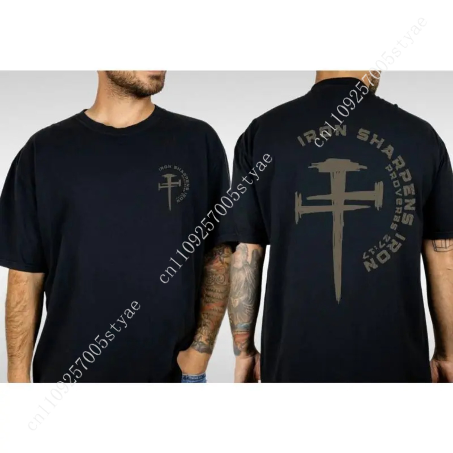 Quilt Cotton Summer - Iron Sharpens Iron Christliches Fitness-Shirt Gym