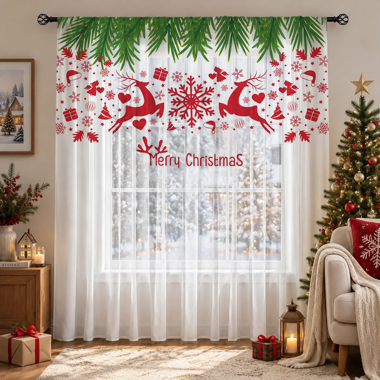 Transparenter Weihnachtsvorhan – Curtain Sheer Voile Bewertung und Preis