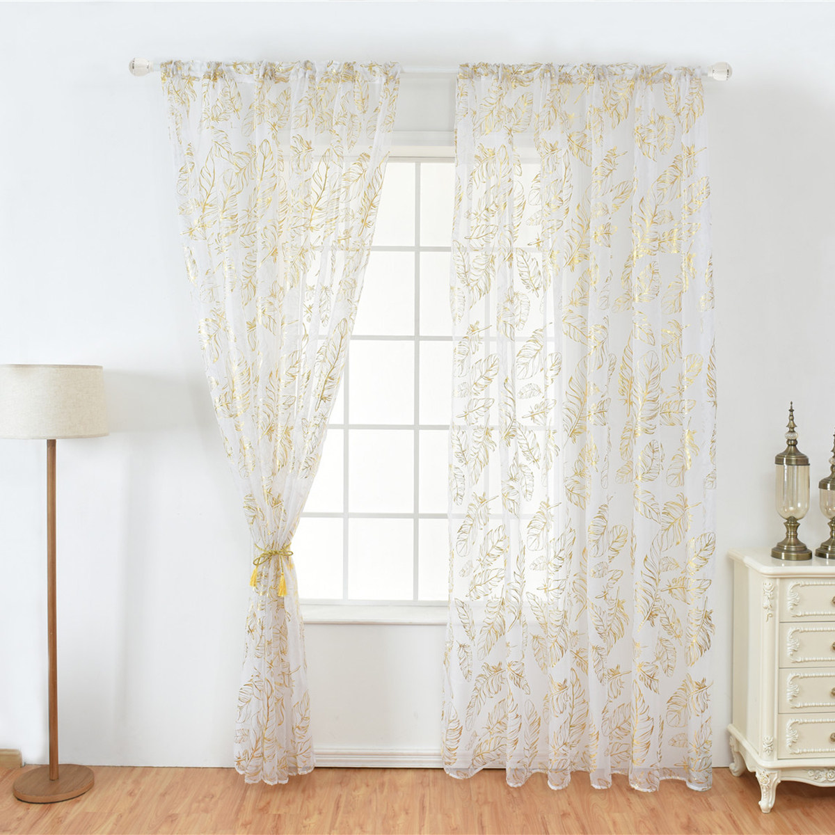 1 Stück Premium-Feder-Bronzing – Curtain Sheer Voile Bewertung und Preis