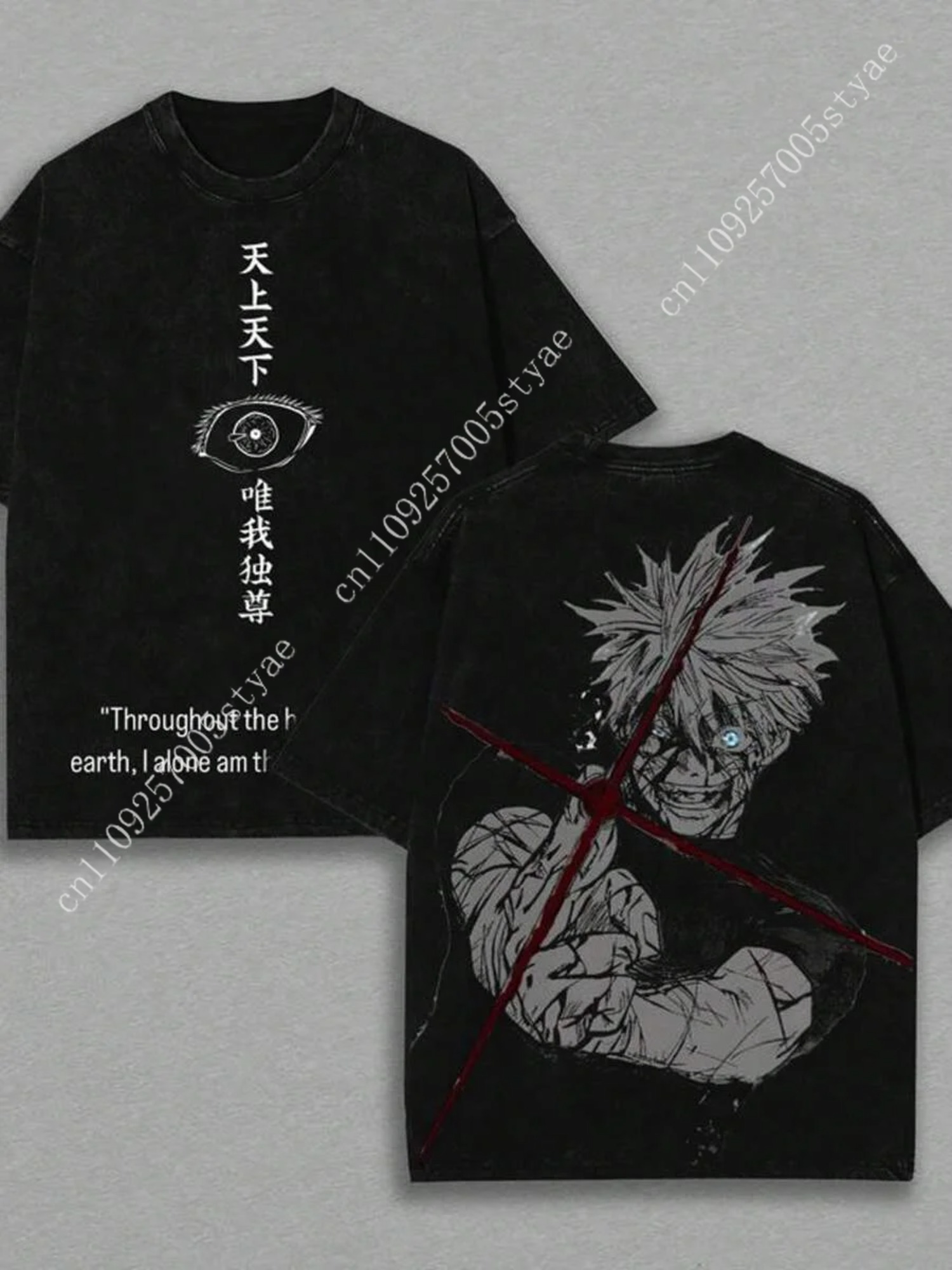 Gojo Satoru Grafik-T-Shirt Man – Quilt Cotton Summer Bewertung und Preis