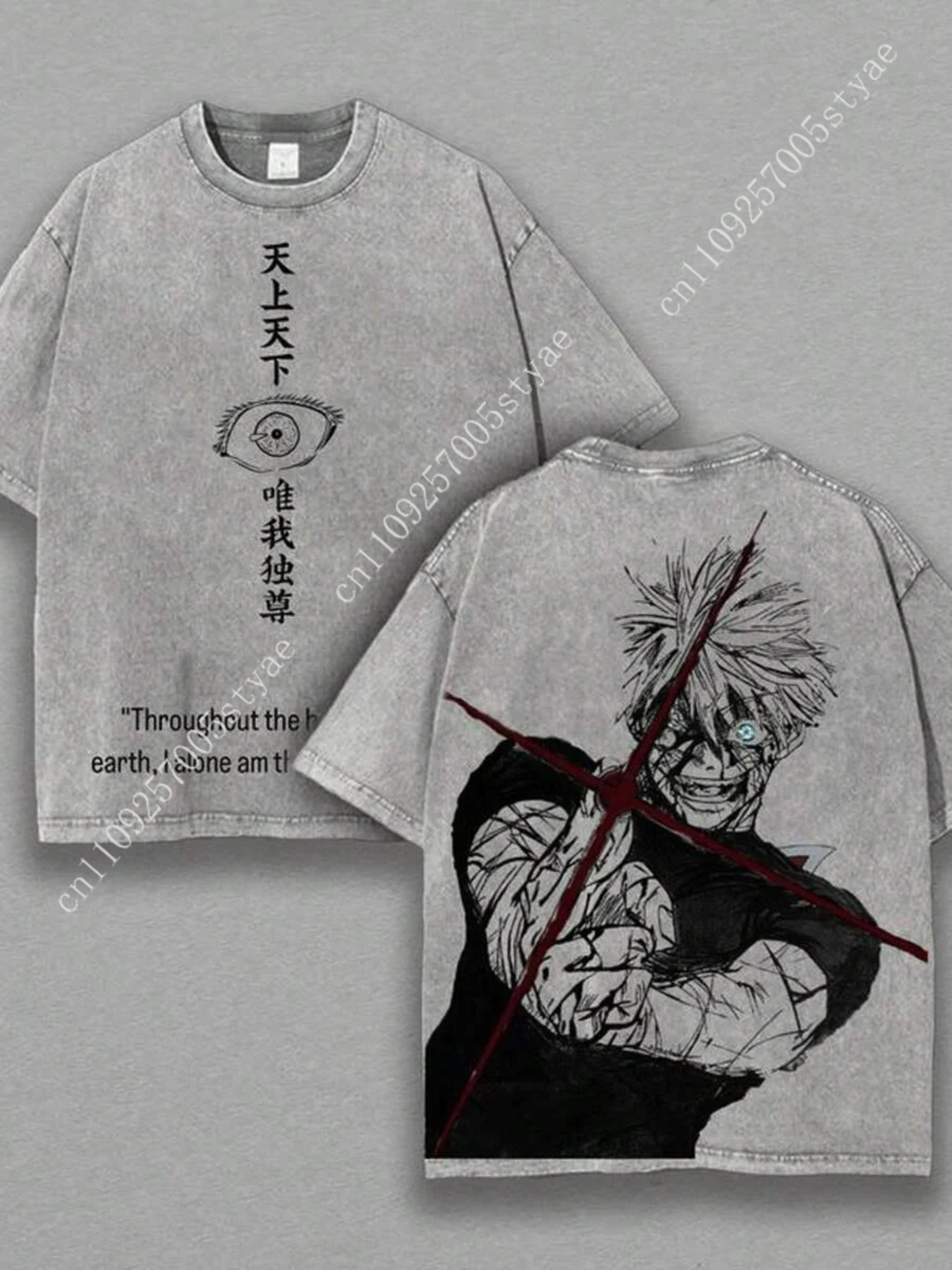 Gojo Satoru Grafik-T-Shirt Man – Quilt Cotton Summer Bewertung und Preis