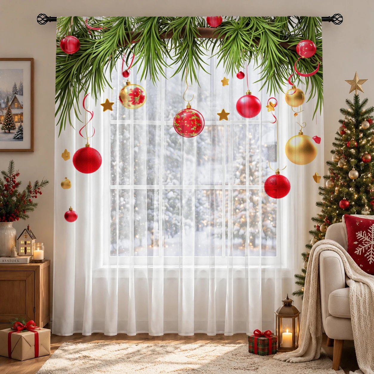Transparenter Weihnachtsvorhan – Curtain Sheer Voile Bewertung und Preis