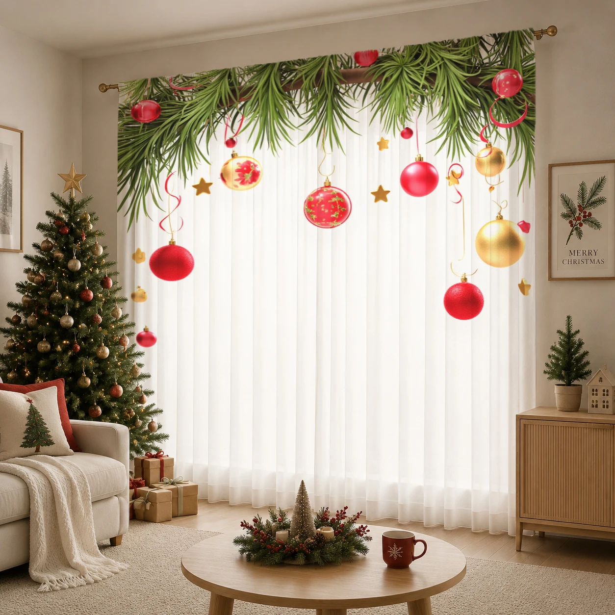 Transparenter Weihnachtsvorhan – Curtain Sheer Voile Bewertung und Preis