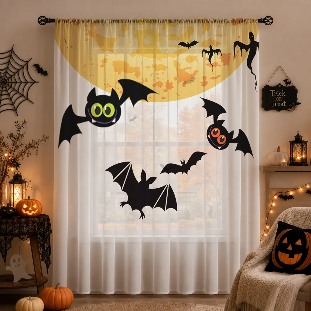 Halloween-Tag Farbverlauf Tran – Curtain Sheer Voile Bewertung und Preis