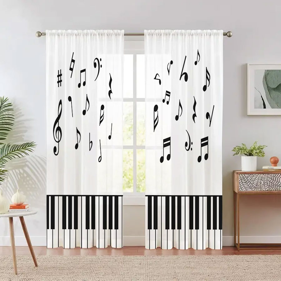 2 Stück Digital Bedruckte Tran – Curtain Sheer Voile Bewertung und Preis