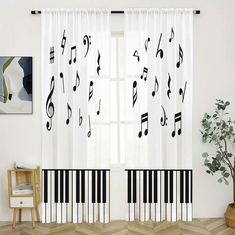 2 Stück Digital Bedruckte Tran – Curtain Sheer Voile Bewertung und Preis
