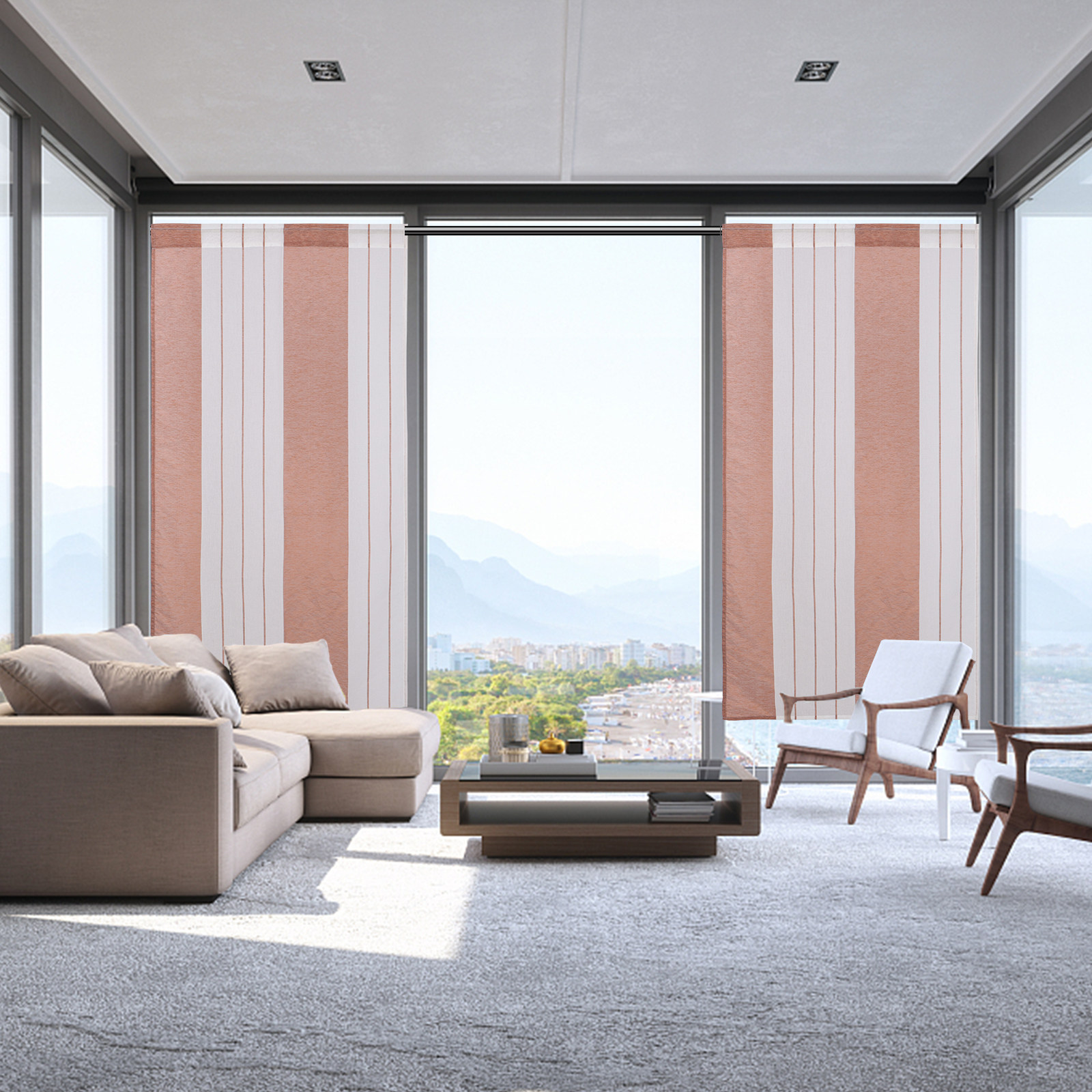 Mehrfarbige gestreifte Fenster – Curtain Sheer Voile Bewertung und Preis